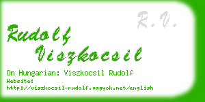 rudolf viszkocsil business card